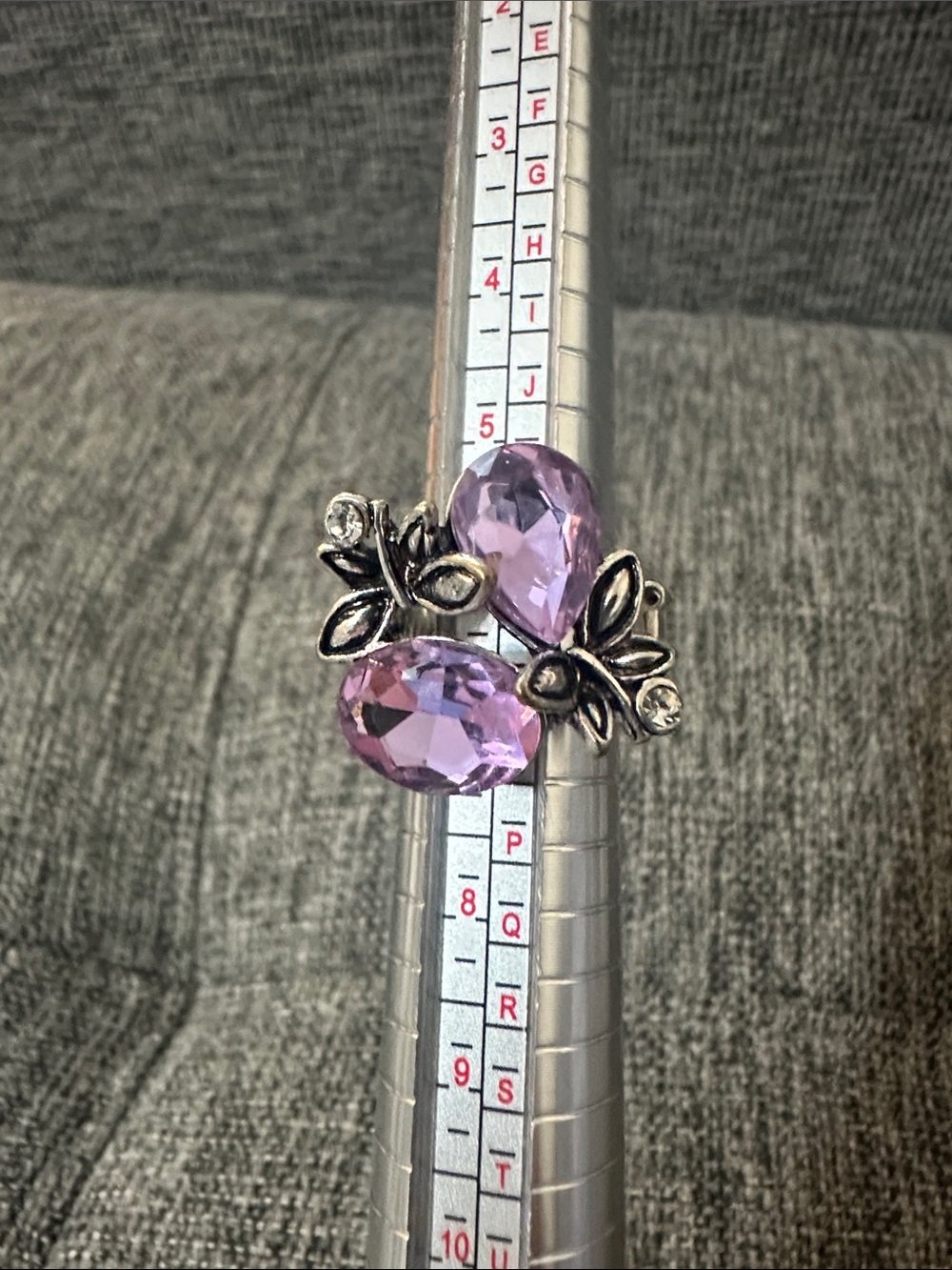 paparazzi Silver-Tone Ring with Lavender Stones